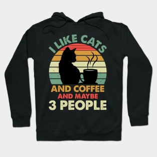 I Like Cats and Coffee Hoodie